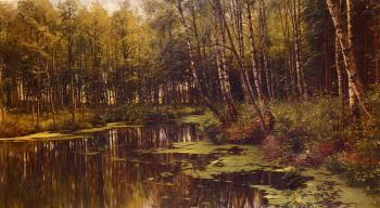 Peder Mork Monsted : A Woodland Pond